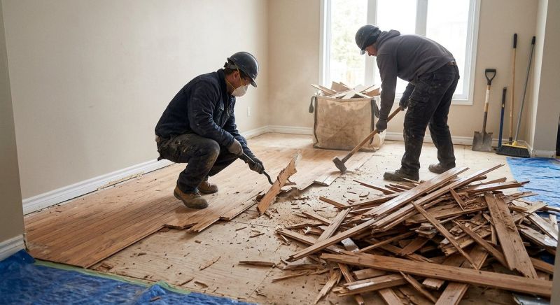 Hardwood Floor Demolition in Bergen County, NJ