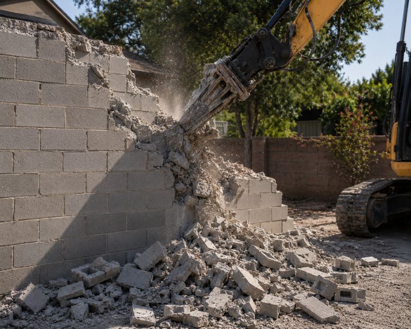 Concrete Wall Demolition in Sacramento, CA
